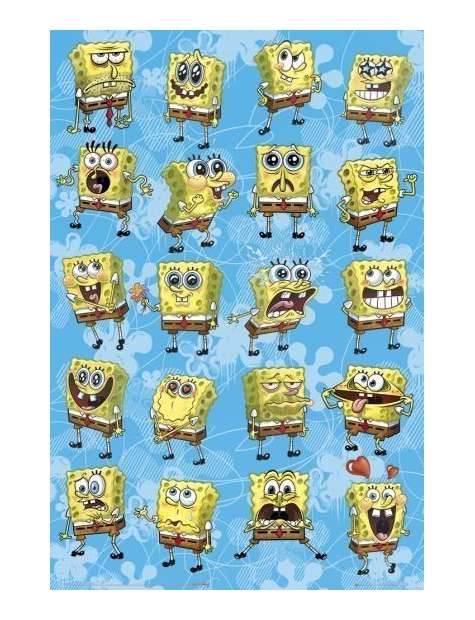 Spongebob Kanciastoporty Uczucia Plakat Mobisoft