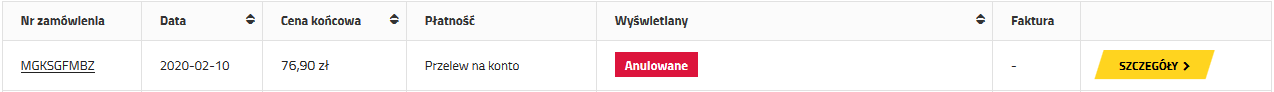 Szczegóły zamówienia
